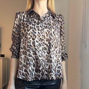 Vince Camuto Animal Print Blouse